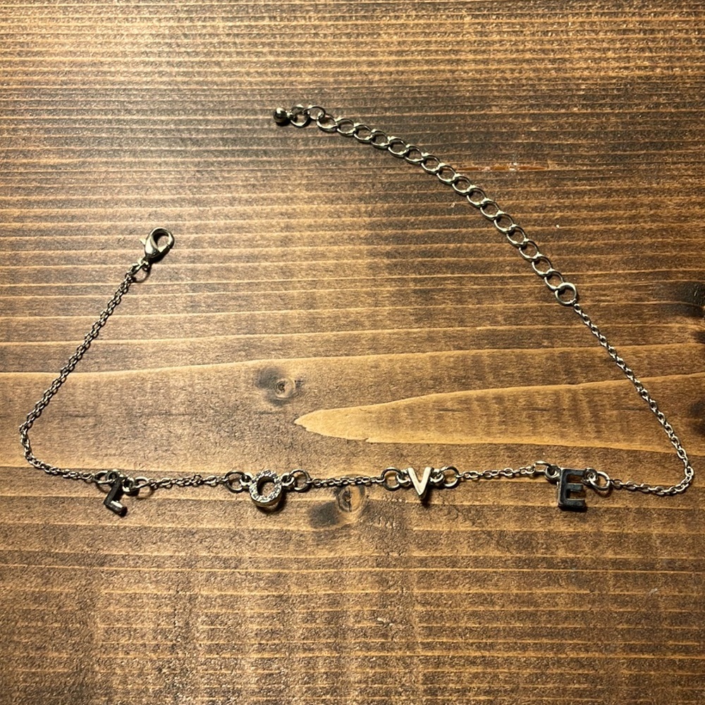 “Love” adjustable choker necklace
